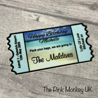 Personalised Acrylic Ticket