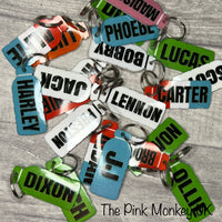 Drink Bottle Personalised Name Keyring