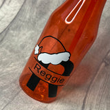 Red Plastic Personalised Alphabet Bottle