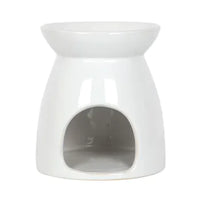 White Ceramic Burner with Grey Heart