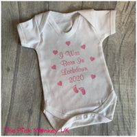 Custom Wording Short Sleeved Baby Grow