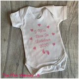 Custom Wording Short Sleeved Baby Grow