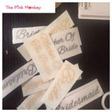 DIY Personalised Wedding Coat Hanger Vinyl Stickers