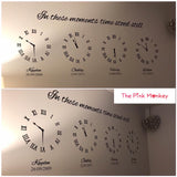 Vinyl Wall Art Birth Clock, Name & Date