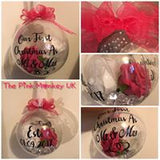 Large 10cm Clear Bauble Various Designs