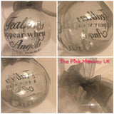 Large 10cm Clear Bauble Various Designs