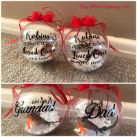 Large 10cm Clear Bauble Various Designs