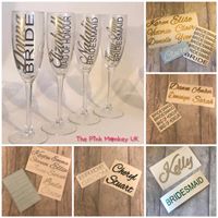 DIY Wedding Champagne Flute Vinyl Stickers