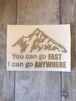 4x4 Truck Mountain 'You Can Go Fast' Car Sticker