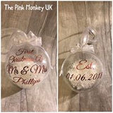 Large 10cm Clear Bauble Various Designs