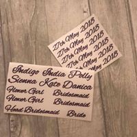 DIY Personalised Wedding Coat Hanger Vinyl Stickers