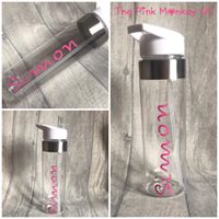 White Top Drinking Bottle With Flip Straw