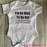 Custom Wording Short Sleeved Baby Grow