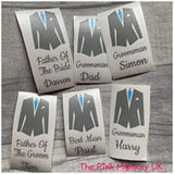 Personalised Wedding DIY Vinyl Male Suit Stickers