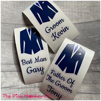 Personalised Wedding DIY Vinyl Male Suit Stickers