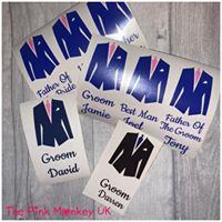 Personalised Wedding DIY Vinyl Male Suit Stickers