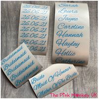 DIY Personalised Wedding Coat Hanger Vinyl Stickers