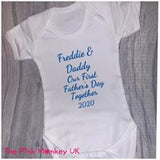 Custom Wording Short Sleeved Baby Grow