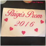 Personalised Wedding Dress Travel or Storage Box Vinyl Sticker