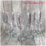 Complete Glass Champers Flute With FREE Bow