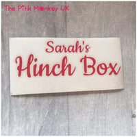 Personalised Hinch Box Vinyl Sticker