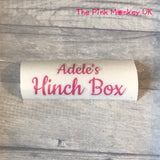 Personalised Hinch Box Vinyl Sticker