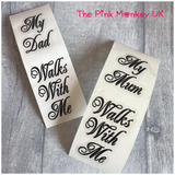 DIY Memorial Wedding Shoe Vinyl Stickers Mum Dad Walks With Me