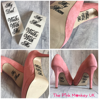 DIY Memorial Wedding Shoe Vinyl Stickers Mum Dad Walks With Me