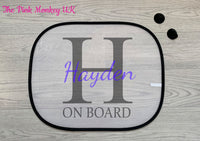 Personalised Car Sun Shades (pair)