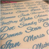 Personalised SMALL Name/Word Vinyl Sticker (priced PER WORD)