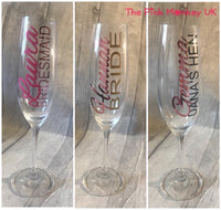 Complete Glass Champers Flute With FREE Bow