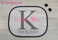 Personalised Car Sun Shades (pair)