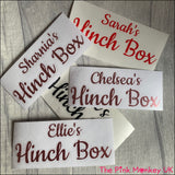 Personalised Hinch Box Vinyl Sticker