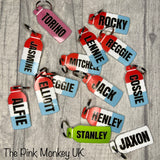 Drink Bottle Personalised Name Keyring