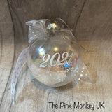 Personalised Iridescent ‘bubble’ bauble