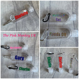 Personalised Hand Gel/Lotion Dispenser Keyring