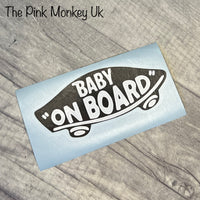 ‘Baby on Board’ for vans & cars skateboard logo vinyl sticker