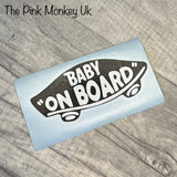 ‘Baby on Board’ for vans & cars skateboard logo vinyl sticker