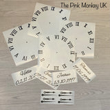 Vinyl Wall Art Birth Clock, Name & Date