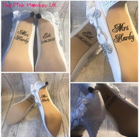 Personalised Wedding Mrs Shoe Stickers