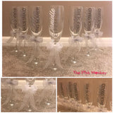 Complete Glass Champers Flute With FREE Bow