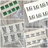 WHOLESALE (RECTANGLE) 1 sheet x8 custom design/logo fabric hanging car air fresheners UNSCENTED