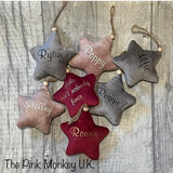 Personalised Velvet Hanging Hearts