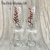 Complete Glass Champers Flute With FREE Bow