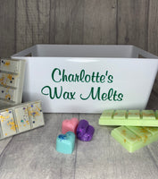 Wax Melts & Tea Lights Personalised Vinyl Sticker For Storage Boxes