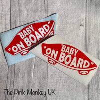 ‘Baby on Board’ for vans & cars skateboard logo vinyl sticker