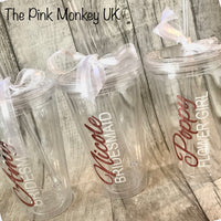 Personalised Plastic Tumbler Cup With Straw