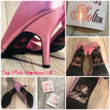 Personalised Wedding Mrs Shoe Stickers