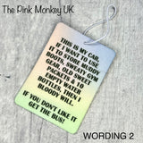 Personalised Hanging Car Air Freshener