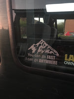 4x4 Truck Mountain 'You Can Go Fast' Car Sticker